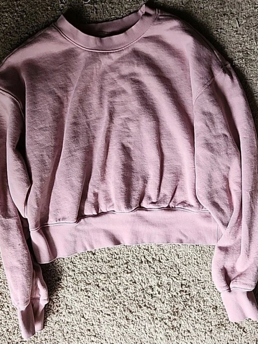 Women’s Old Navy Crew Neck Sweatshirt Cropped Pink XS